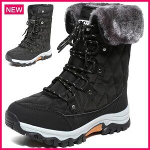 Women's Snow Boots Fur Lined Waterproof Anti-Slip Winter Booties High Top